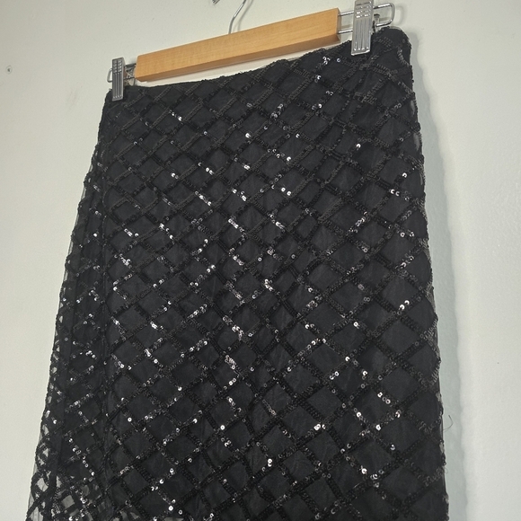 J. Crew Collection sequin Pencil Skirt in Black Evening Occasion Party Birthday - Picture 6 of 11